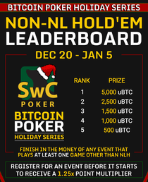 Holiday Series Mixed Game Leaderboard Prizes